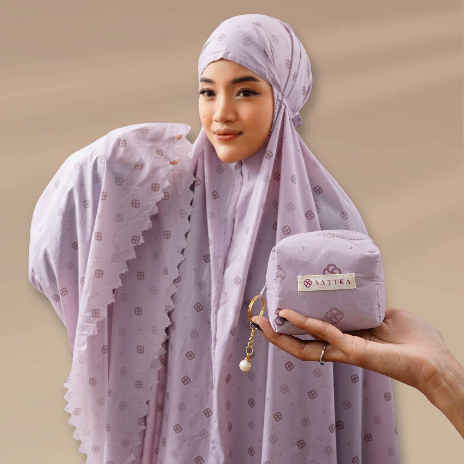 Mukena Mini Travel Monogram Series Sattka