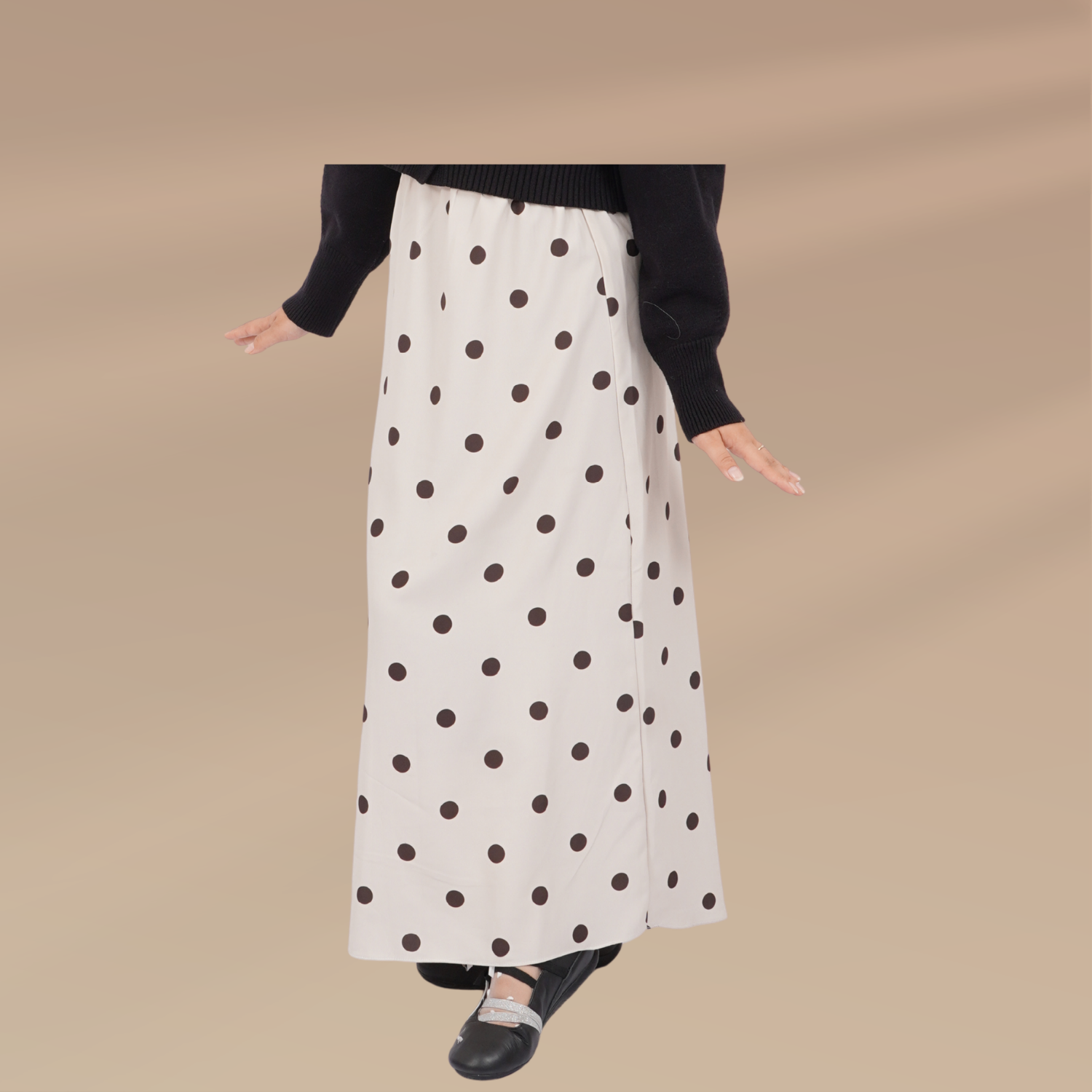 Dotty Skirt Sattka — Rok Polkadot Satin Flowy by Sattka Basic