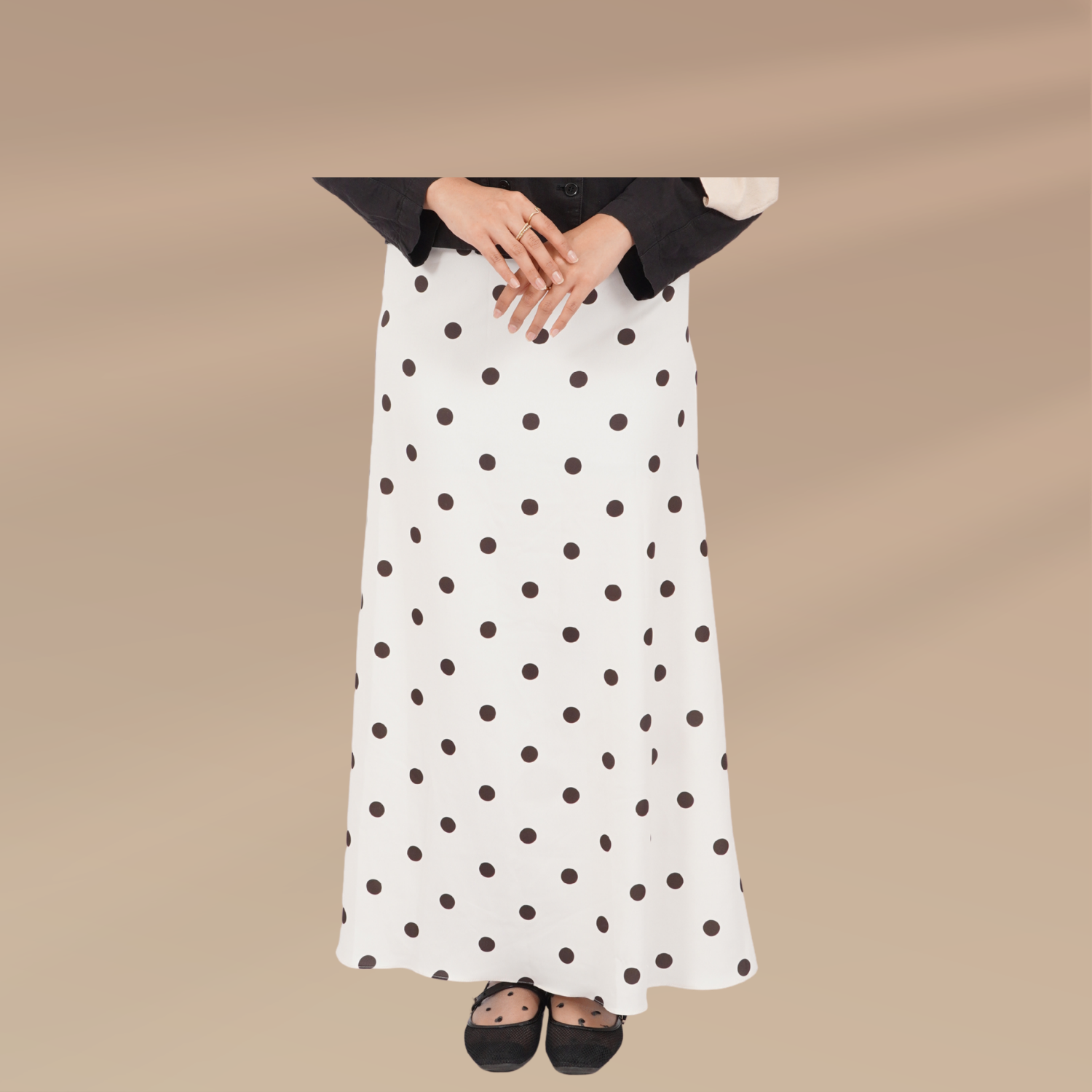 Dotty Skirt Sattka — Rok Polkadot Satin Flowy by Sattka Basic